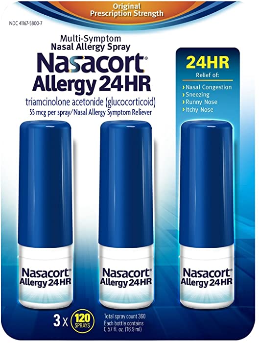 Nasacort Allergy 24hr Non-Drip Nasal Spray (120 sprays, 3 pk..)