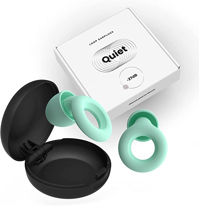 Loop Quiet Noise Reduction Earplugs – Super Soft, Reusable Hearing Protection in Flexible Silicone for Sleep, Noise Sensitivity & Flights - 8 Ear Tips in XS/S/M/L – 27dB Noise Cancelling - Mint