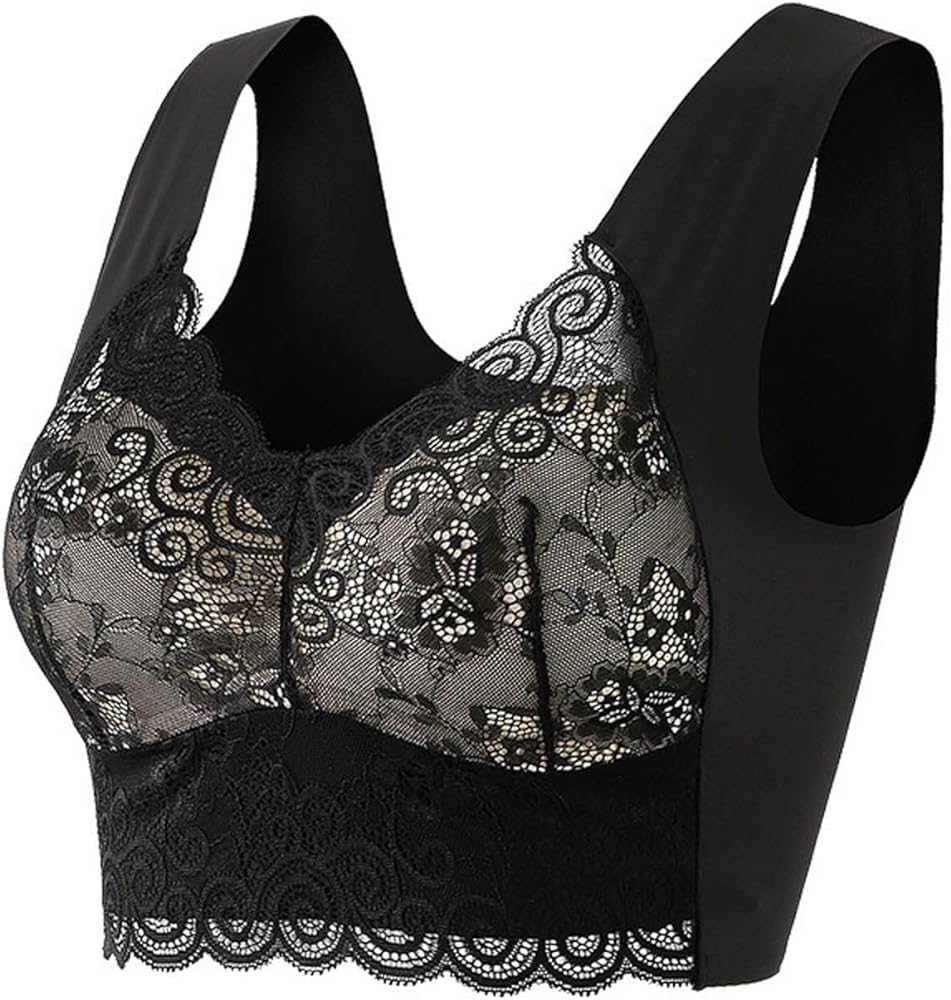 Bra for Women No Wire Buckle High Support Daily Bras Full Coverage Comfortable Convenient Lace Everyday Bra