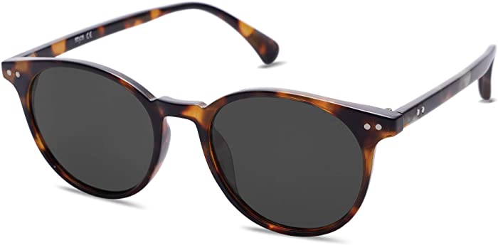 SOJOS Small Round Classic Polarized Sunglasses for Women Men Vintage Style UV400 Lens SJ2113