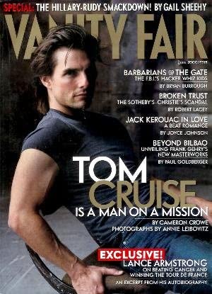 Vanity Fair Magazine - June 2000: Tom Cruise, Lance Armstrong, Jennifer Lopez, Jack Kerouac & More!