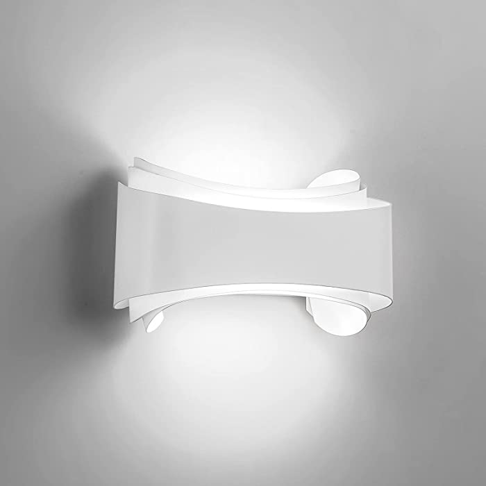 ZKEEZM Modern LED Wall Sconces Indoor Mount Wall Lights for Living Room LED Wall Lamp Aluminum 6500K 10W Cool White 800 Sconces Wall Lighting for Hallway Light Fixtures Wall Sconce