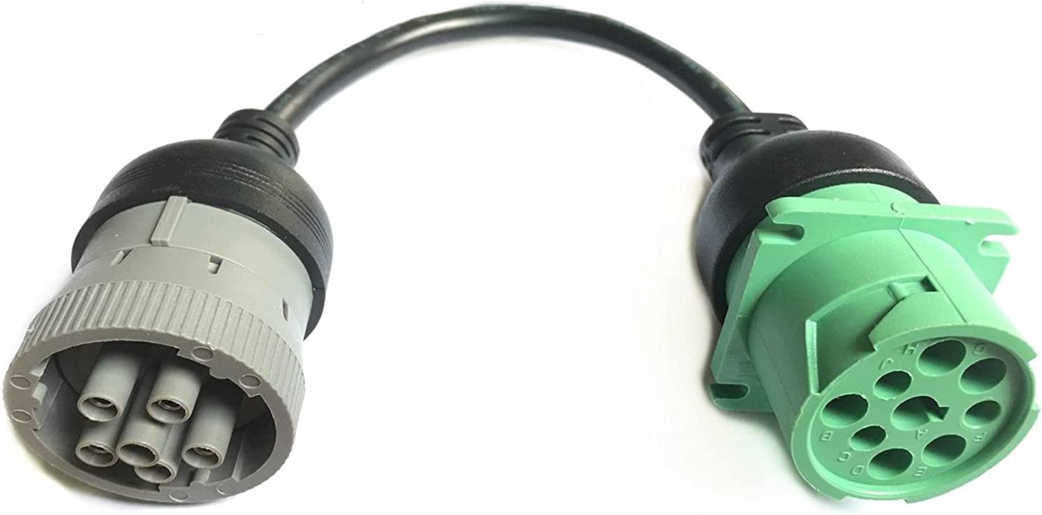 6Pin J1708 to J1939 ELD Cable Type2 Green J1939 to J1708 Adapter Cable 9pin to 6pin for Freightliner Truck