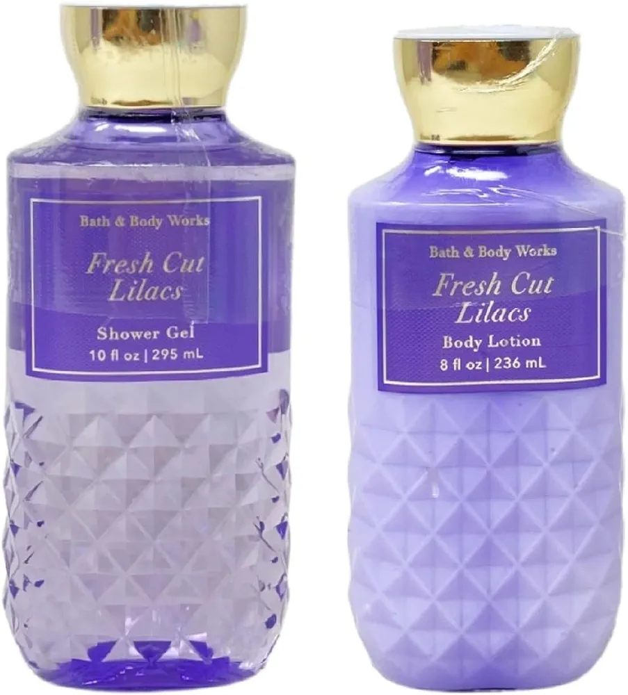 Bath & Body Works Fresh Cut Lilacs Duo Set - Shower Gel and Body Lotion - Full Size