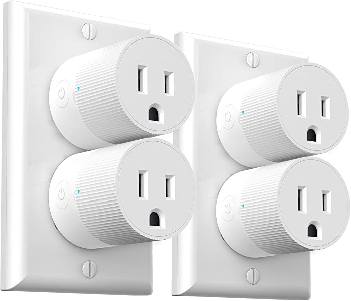 Smart Plug Amysen - A Certified Compatible with Alexa, Echo & Google Home – Only WiFi 2.4G (4- Pack)