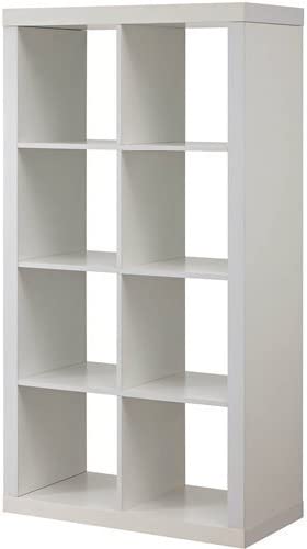 Better Homes and Gardens Furniture 8-Cube Room Organizer Storage Divider/Bookcase (White)