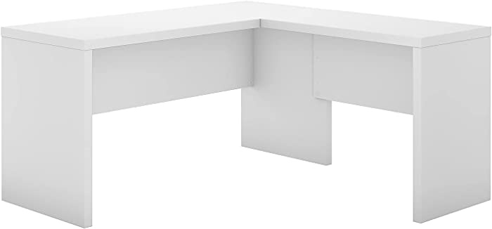 Bush Business Furniture Office by Kathy Ireland Echo L Shaped Desk, Pure White