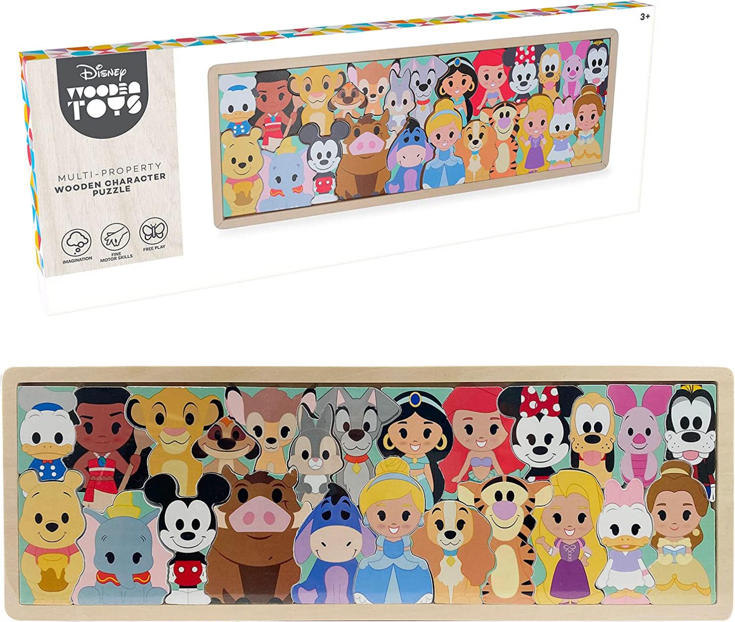 Disney Wooden Toys Character Puzzle, 25-Pieces, Amazon Exclusive, by Just Play