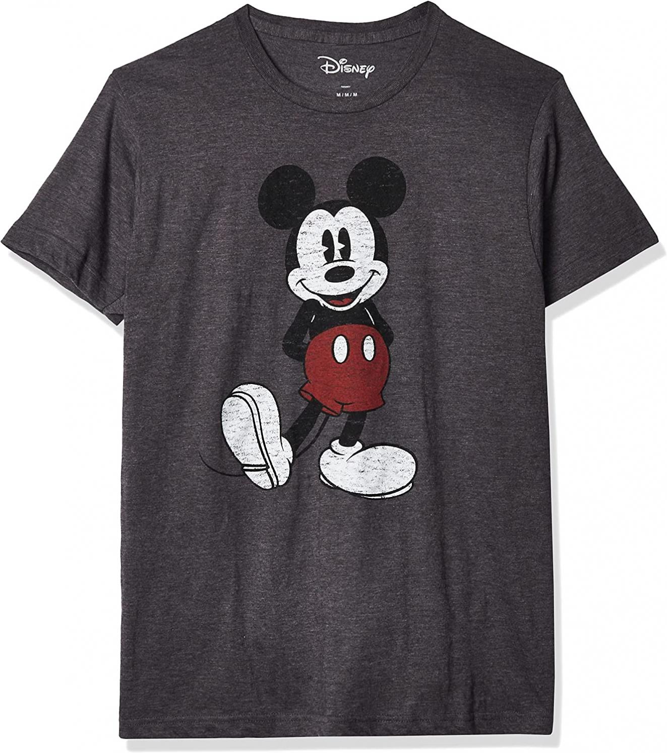 Disney Full Size Mickey Mouse Distressed Look Men's Adult Graphic Tee T-Shirt