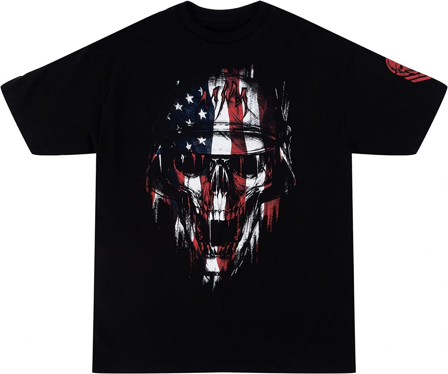 Metal Mulisha Men's Patriot T-shirt-100% Cotton with Pull-on Closure-Machine Washable