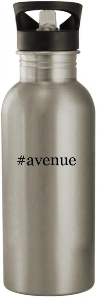 Knick Knack Gifts #avenue - 20oz Stainless Steel Water Bottle, Silver