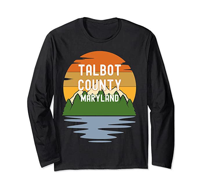 From Talbot County Maryland Vintage Sunset Long Sleeve T-Shirt