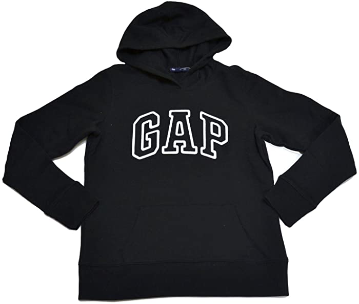 GAP Womens Fleece Arch Logo Pullover Hoodie