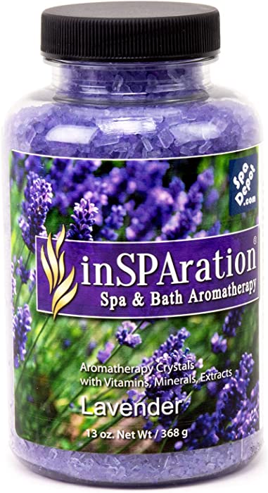 inSPAration Lavender Aromatherapy Crystals for Spa, Hot Tub & Bath 13 oz.