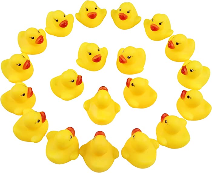 Meeall Rubber Ducky Bath Toy Set – Kids Bath Toys Yellow Rubber Ducks – Pack of 50 Ducks