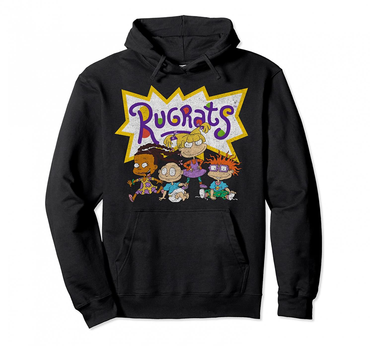 Nickelodeon Rugrats Vintage Group Shot Logo Pullover Hoodie
