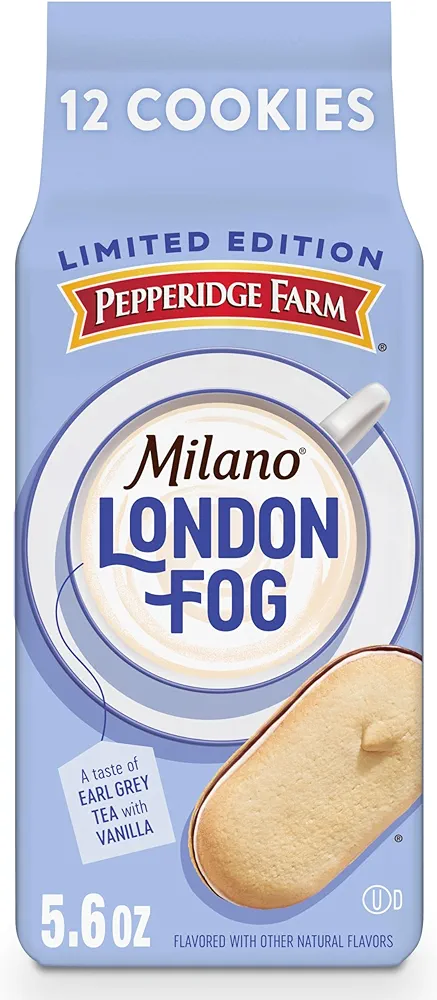Pepperidge Farm Milano London Fog Earl Grey Tea Cookies, 5.6 Oz Bag (12 Cookies)