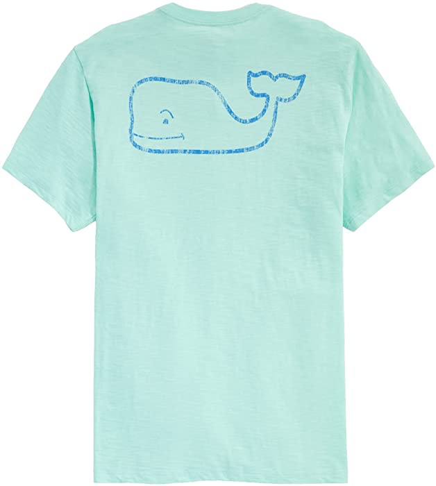 vineyard vines Men's Short-Sleeve Garment Dyed Slub Vintage Whale Pocket T-Shirt