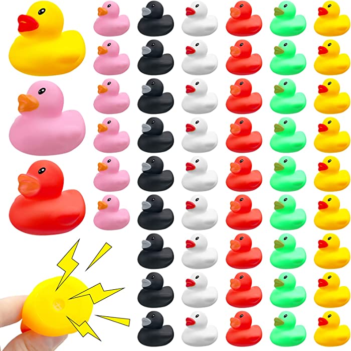 150 Pcs Mini Rubber Ducks Bath Toys for Baby Small Ducky Bathtub Ducks Tiny Toys for Baby Shower Pool Float Ducklings Birthday Party Favors Gift Boys Girls Carnival Fun Floating Decor(Multicolor)