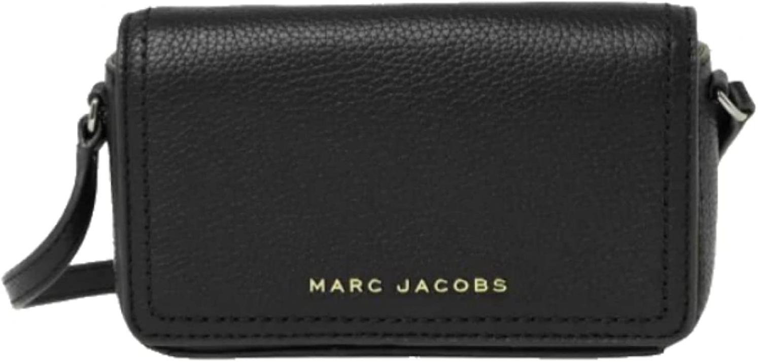 Marc Jacobs H107L01FA21 Groove Black With Gold Hardware Pebbled Leather Women's Mini Shoulder Bag