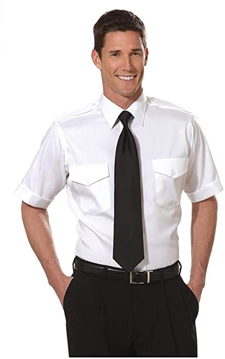 Van Heusen Men's Aviator Pilot Shirt - Short Sleeve - Tallman