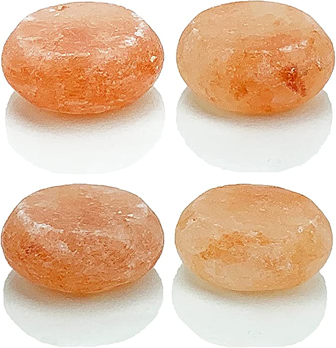 IndusClassic Himalayan Salt Hot Stone for Message Therapy for Professionals, Home spa, Relaxing, Healing, Pain Relief Set of 4