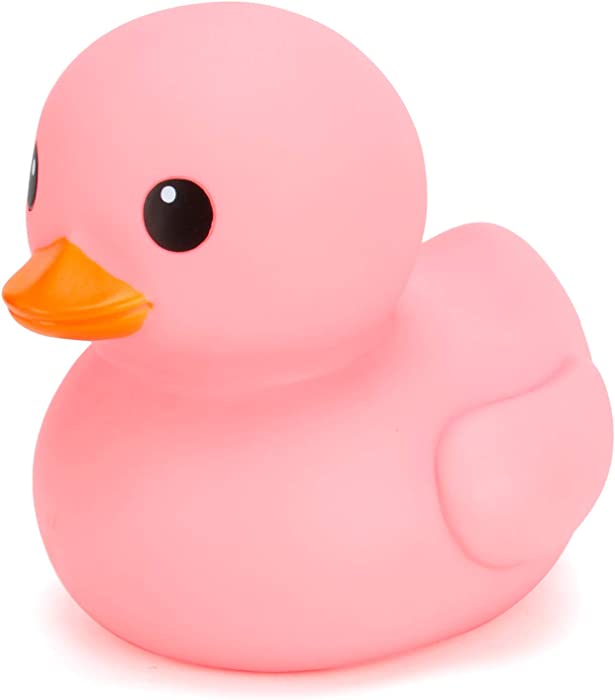 Liberty Imports Jumbo Rubber Duck Bath Toy - Giant Ducks Big Duckie Baby Shower Birthday Party Favors 8-Inches (Pink)