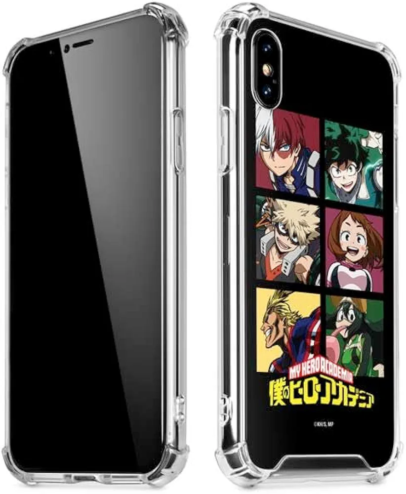 Skinit Clear Phone Case Compatible with iPhone Xs Max - Officially Licensed My Hero Academia Group Shot Design