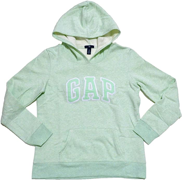 GAP Womens Fleece Arch Logo Pullover Hoodie (Seafoam Green, X-Small)