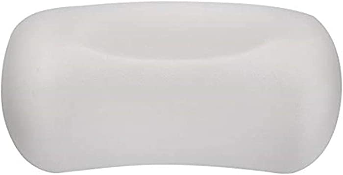 Greewen Spa Bath Pillows Soft omic Bath Cushion with 2 Sucker Powerful Non-Slip, White, Medium