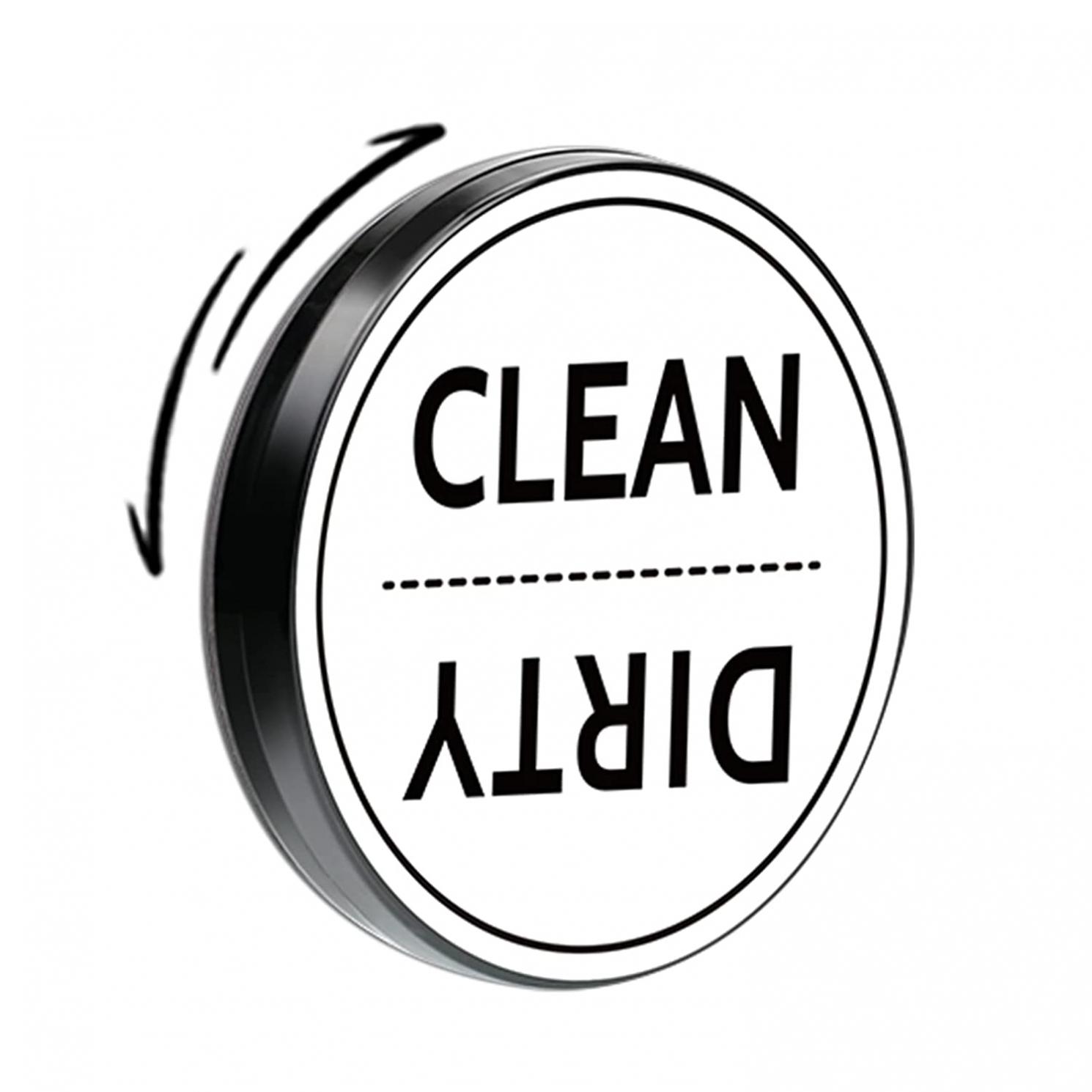 Dishwasher Magnet Clean Dirty Sign, The Latest Double-Layer Rotatable Design, Clean Dirty Magnet for Dishwasher- Two States Indicate Clean and Dirty, Minimalist Style Dishwasher Magnet