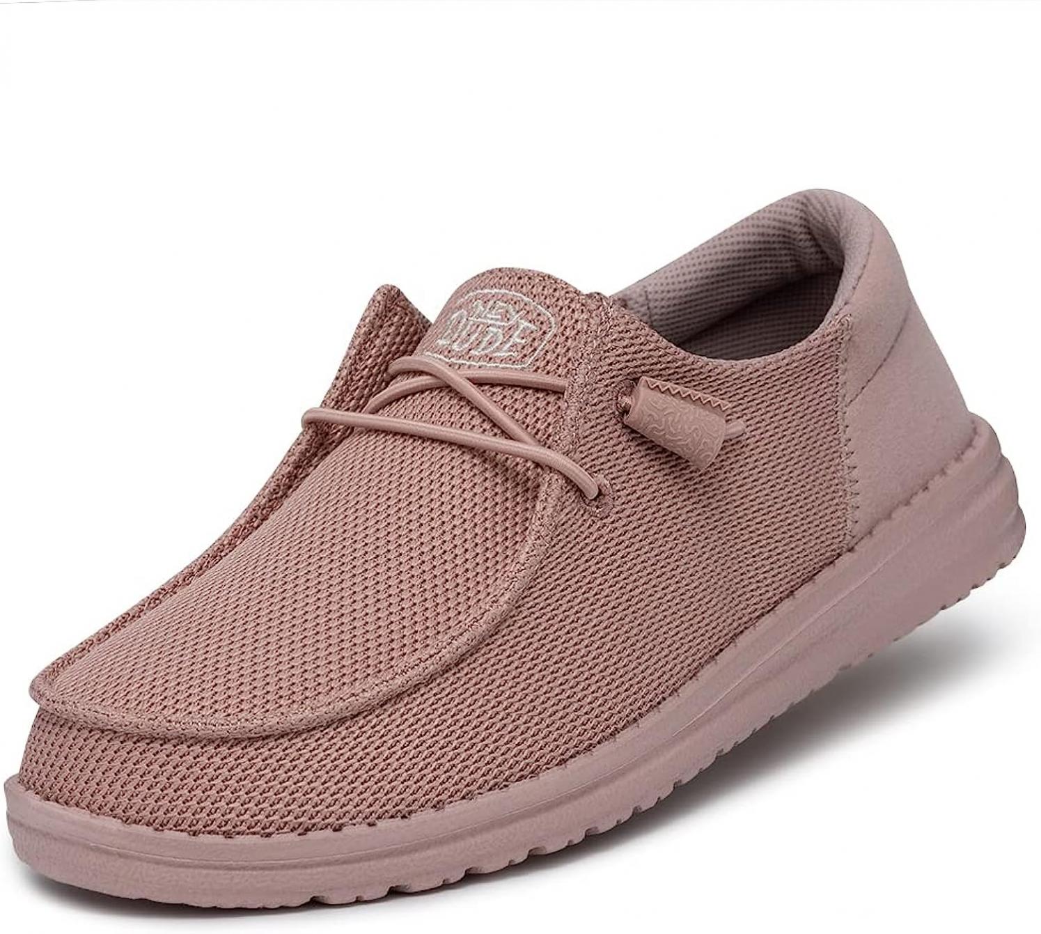 Hey Dude Women's Wendy Funk Mono Rose Sand Size 7 | Women's Shoes | Women's Slip On Shoes | Comfortable & Light-Weight