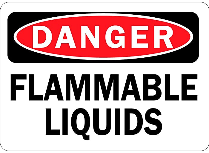 Danger Flammable Liquids Osha LABEL DECAL STICKER Sticks to Any Surface 10x7