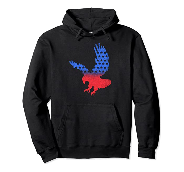 Vintage American Eagle USA Patriotic Flag Hoodie Sweater