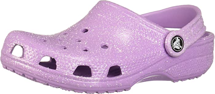 Crocs Unisex-Adult Classic Sparkly Clogs | Metallic and Glitter Shoes for Women