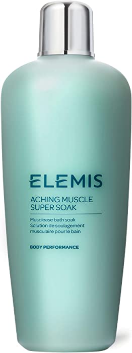 ELEMIS Aching Muscle Super Soak | Musclease Natural Foaming Bath Milk Warms, Recharges, and Energizes Tired, Overworked Muscles Post-Workout | 400 mL