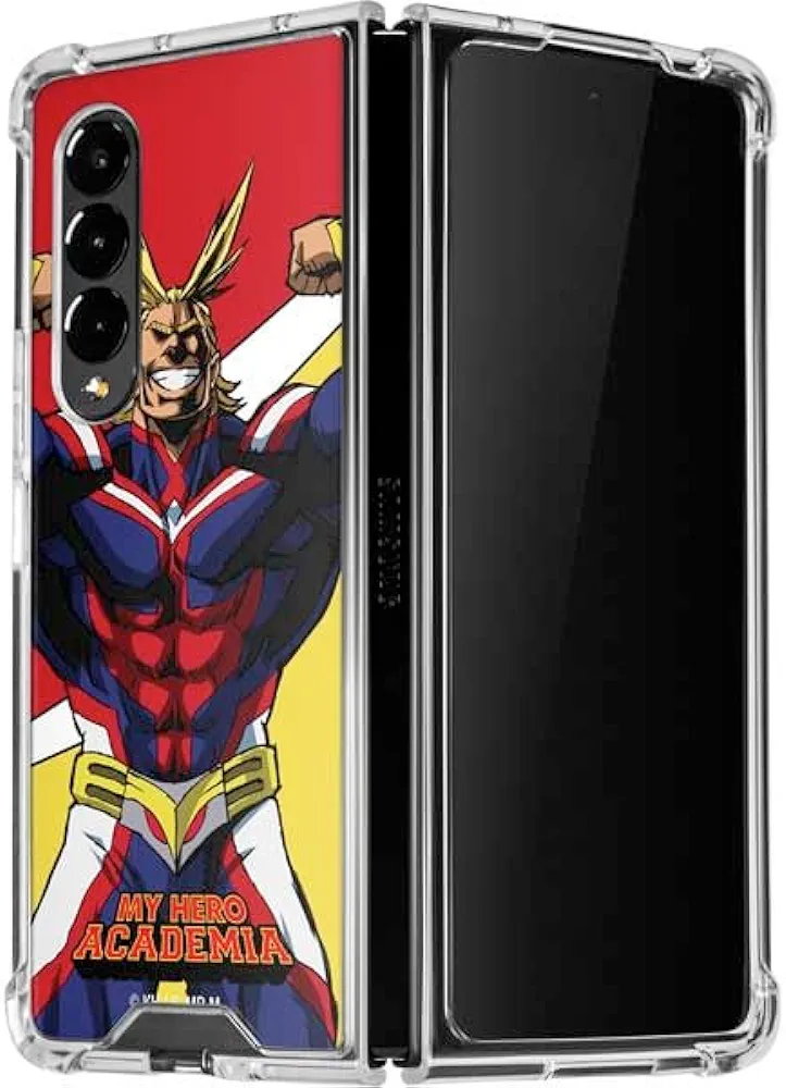 Skinit Clear Phone Case Compatible with Galaxy Z Fold3 5G - Officially Licensed My Hero Academia All Might Design