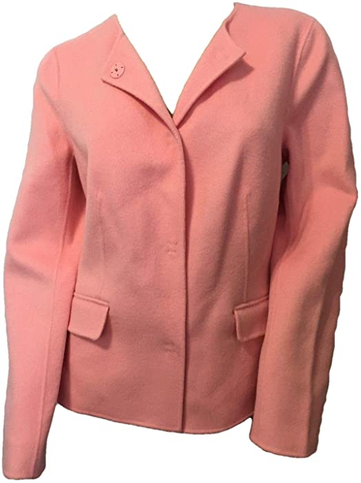 TALBOTS Double-FACE SNAP-Front Jacket Blazer Coat in Begonia Size M