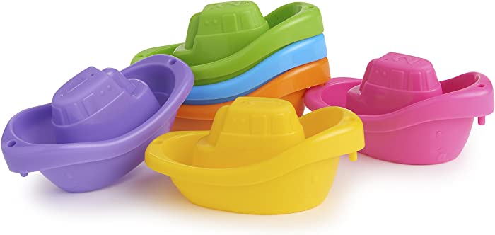Munchkin Little Boat Train Baby and Toddler Bath Toy, 6 Piece Set
