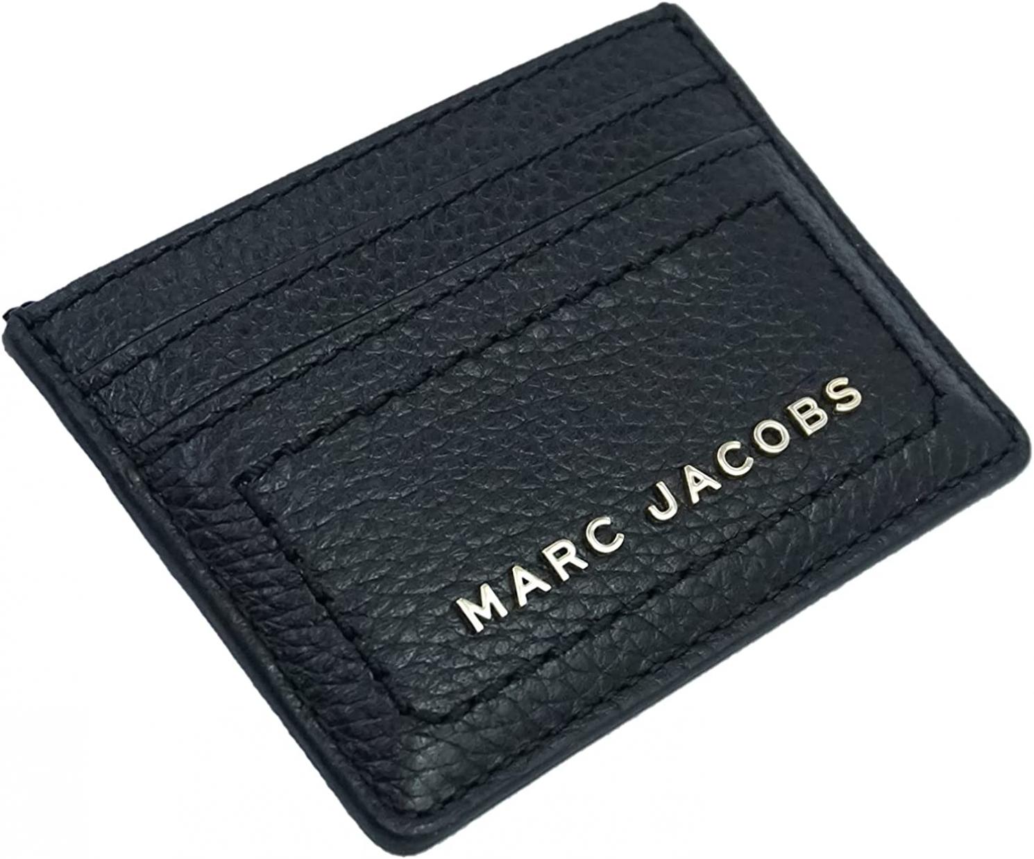 Marc Jacobs S102L01FA21-001 Black With Gold Hardware Women's Leather Card Case