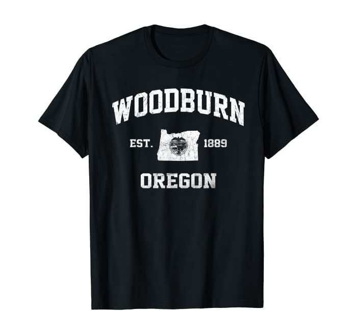 Woodburn Oregon OR vintage State Athletic style T-Shirt