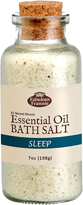 Fabulous Frannie Sleep Therapeuic Mineral Bath Salt - 7oz Made with Pure Essential Oils (Lavender, Marjoram, Vetiver and Chamomile)