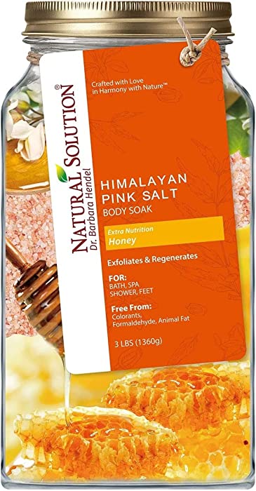 Natural Solution Bath Salt, with Extra Nutrition Honey,Organic Joint & Muscle Relief, Foot Soak - 3lbs,8351I