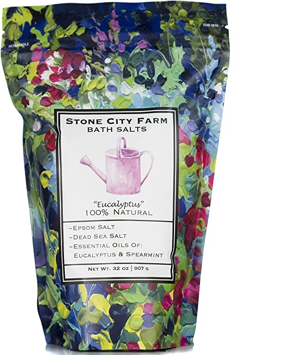 Premium Bath Salt by Stone City Farm (Eucalyptus Spearmint)