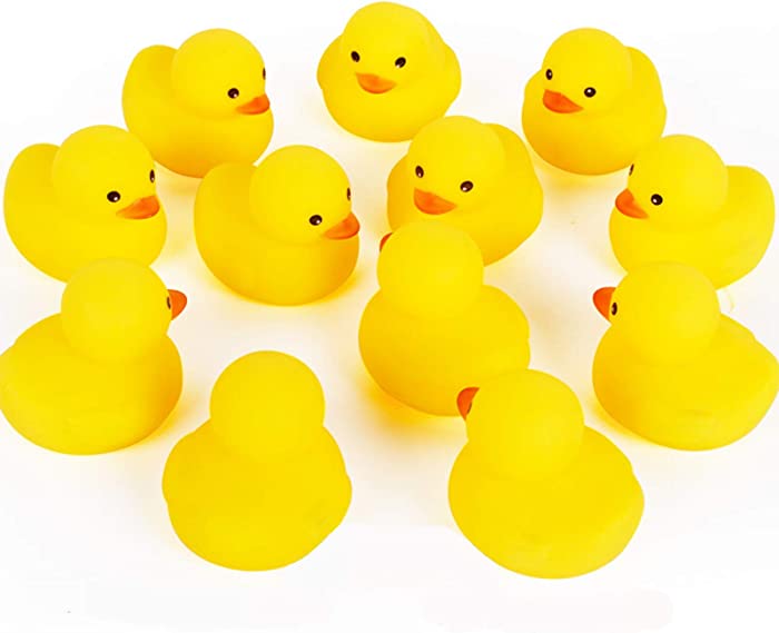 AHUA Bath Duck Toys 20 PCS Mini Rubber Ducks Squeak and Float Ducks Baby Shower Toy for Toddlers Boys Girls over 3 Months(1.8'')