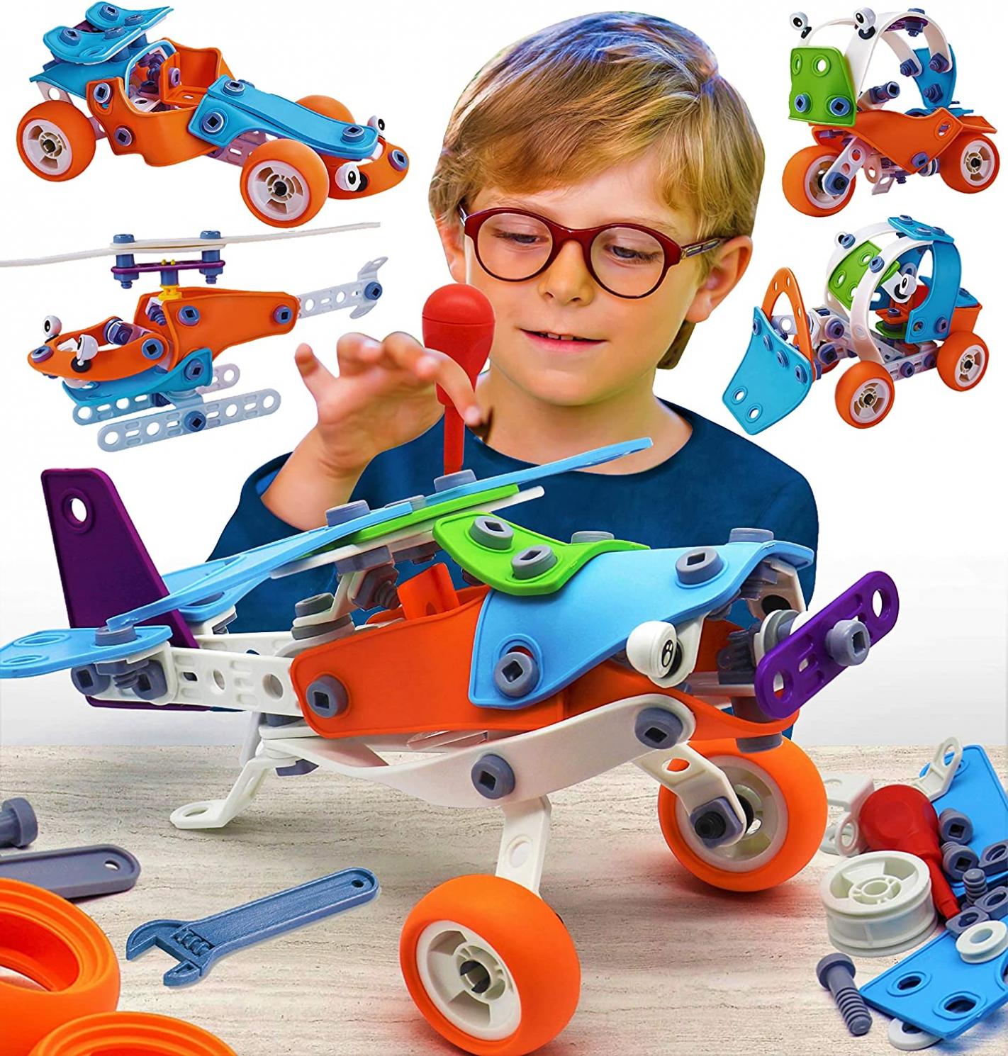 Marom - play a lot Building Toys for Boys Age 6-8 Year Old Boy Gift Best Educational Toys for Kids 5-7 Stem Building Toy for Boys 8-12 Engineering Building Kit Toys for 6 7 8 9 10 yr Old Birthday Gift