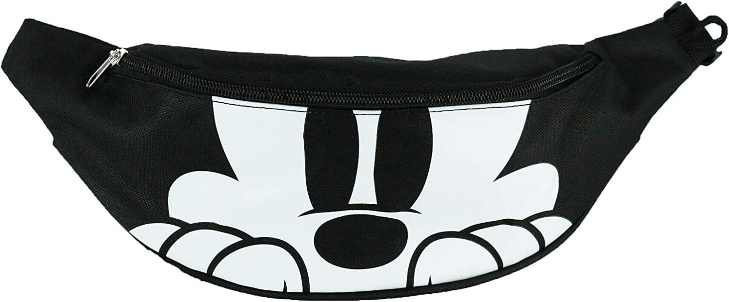 Disney Mickey Mouse Double Pocket Fanny Waist Pack, Black