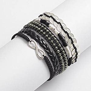 Talbot Fashion Multi Strand Bracelet Infinity with Magnetic Clasp