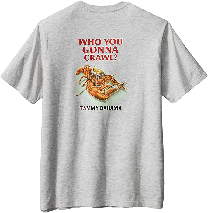 Tommy Bahama Who You Gonna Crawl Short Sleeve T-Shirt Lobster Theme Tee