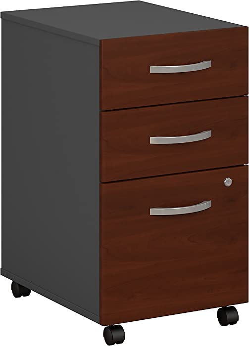 Bush Business Furniture Series C 3 Drawer Mobile File Cabinet, Hansen Cherry